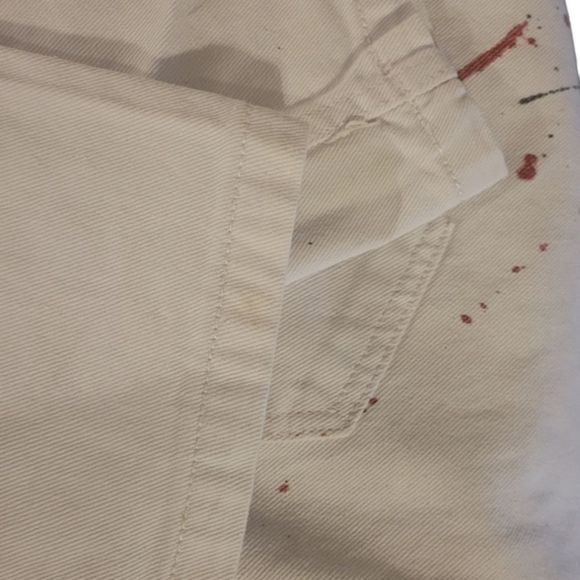 Hip-hop Streetwear Mens Contender Color Splash White Jeans - Picture 4 of 6